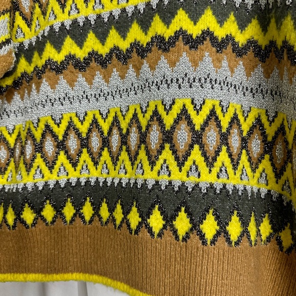 ZARA Knit Women Multicolor with Silver Glittered and Blended Fabrics Size Small - Picture 4 of 7